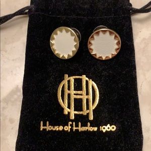 House of Harlow white earrings